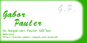 gabor pauler business card